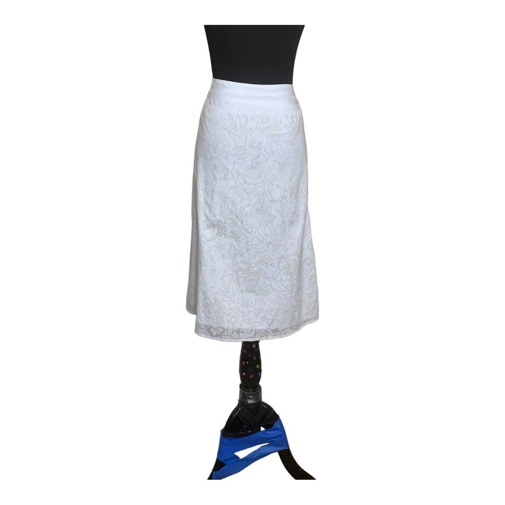 Croft & Barrow floral A lined lined midi skirt size size 12